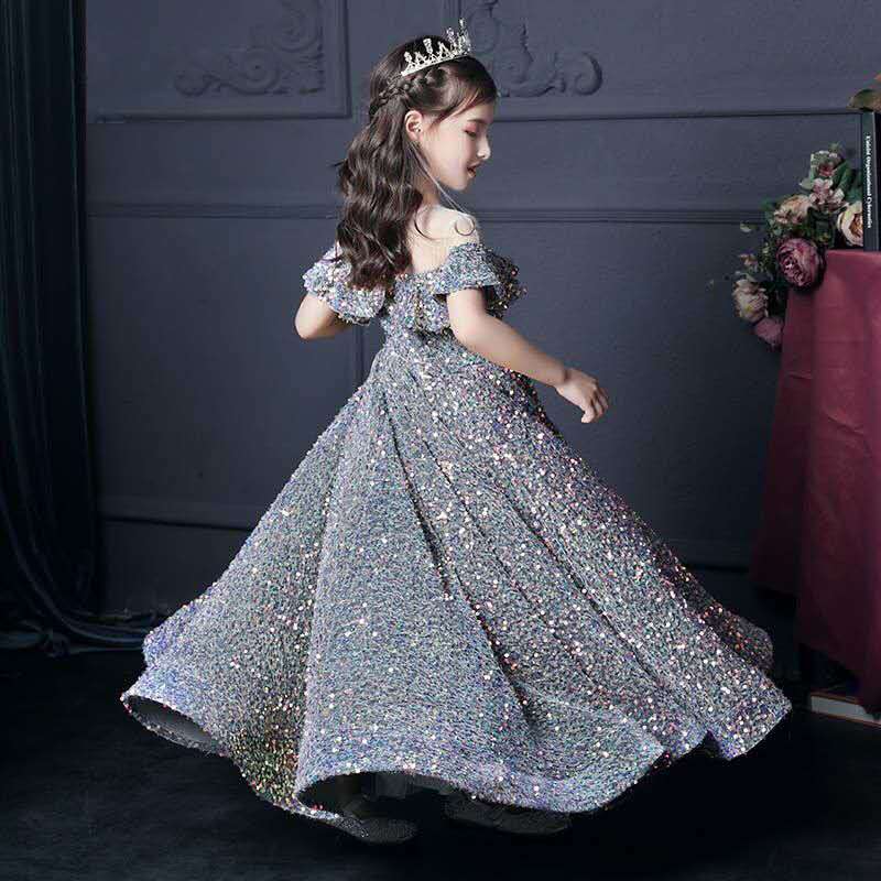 Princess gown party dress Bangladesh baby girl elegant party wear dress