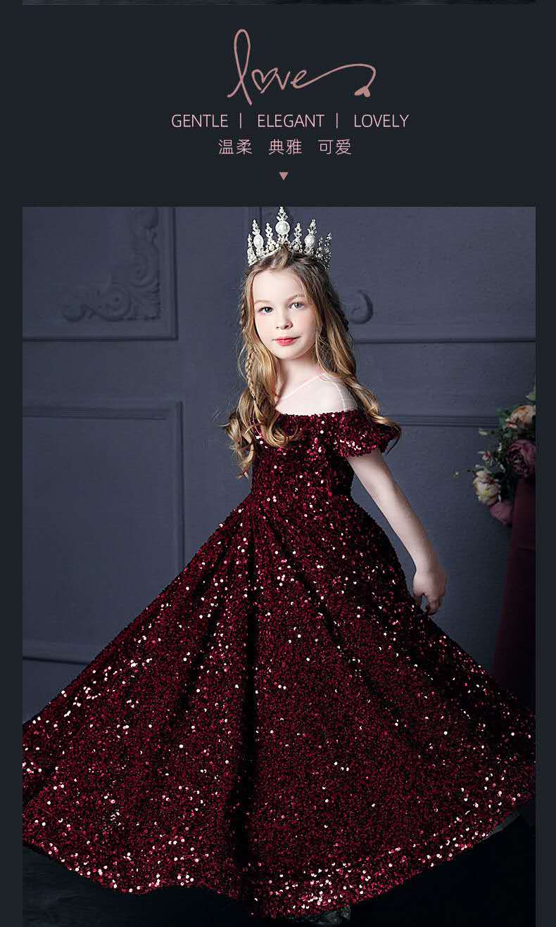 Princess gown party dress Bangladesh baby girl elegant party wear dress