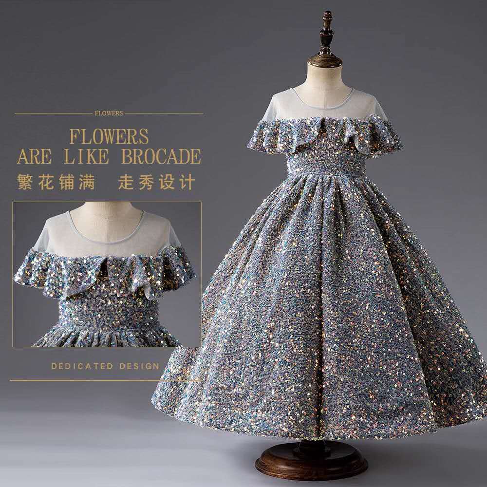 Princess gown party dress Bangladesh baby girl elegant party wear dress