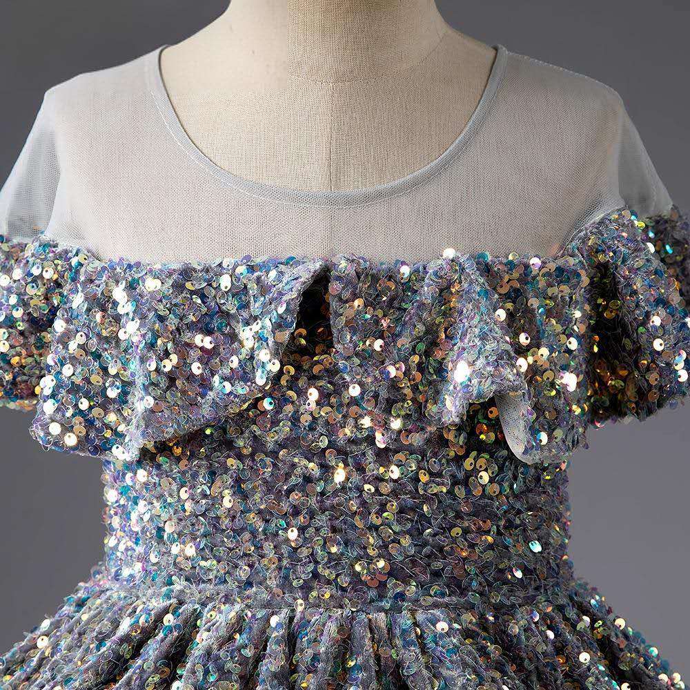 Princess gown party dress Bangladesh baby girl elegant party wear dress
