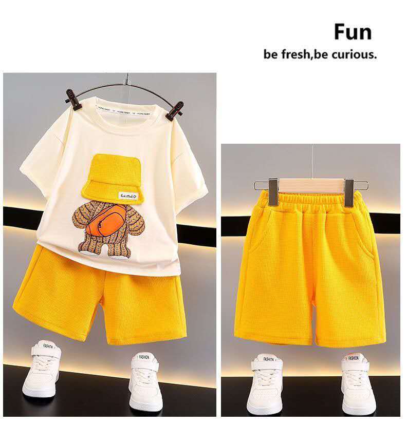 Summer Children Thin - Summer Children's Thin Short-sleeved Casual Set, Cool Summer Clothes - T-shirt Set - Baby's World