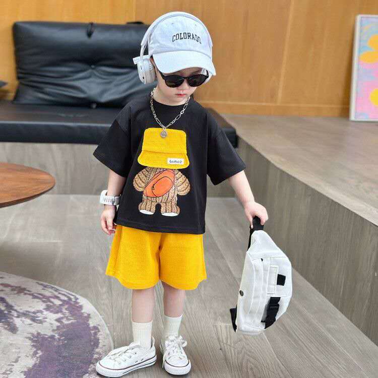 Summer Children Thin - Summer Children's Thin Short-sleeved Casual Set, Cool Summer Clothes - T-shirt Set - Baby's World