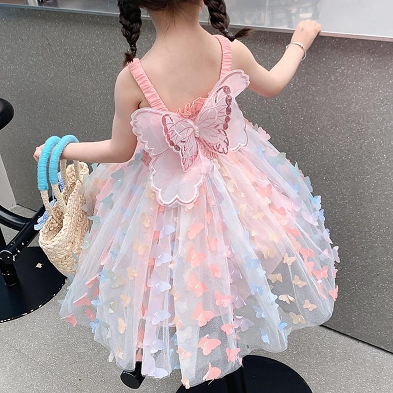Style Rainbow Suspender Skirt For Children's Dress