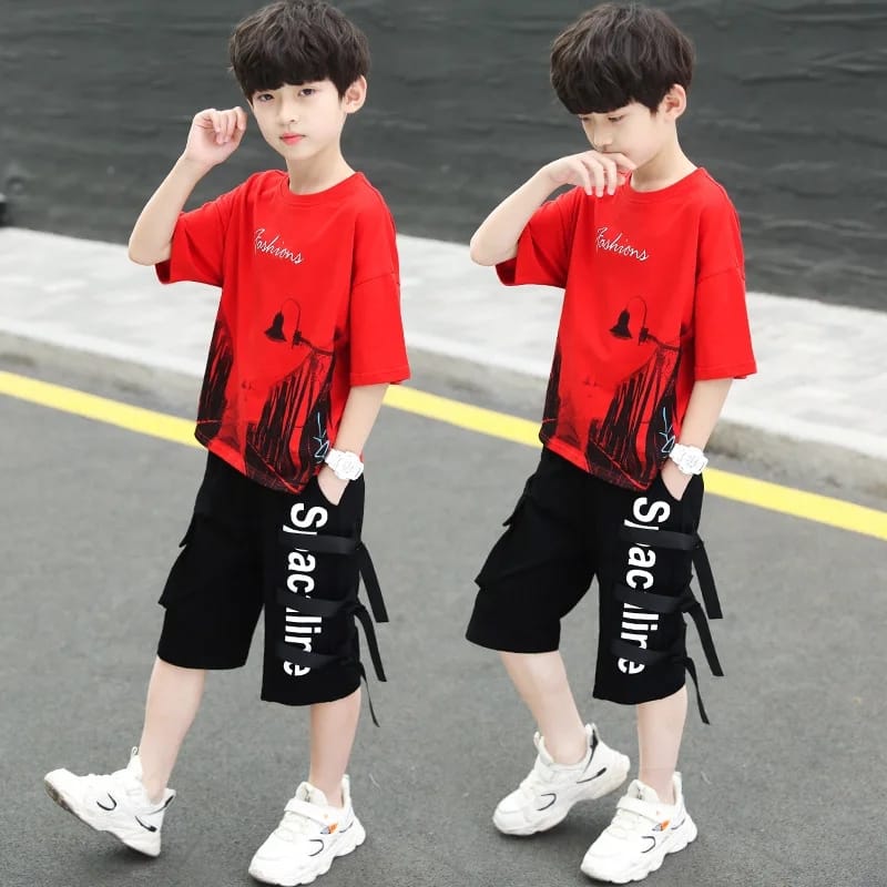 Boys Western Fashion Dress Bangladesh | Original Imported Stylish Kids Outfit - T-shirt Set - Baby's World (view 4)