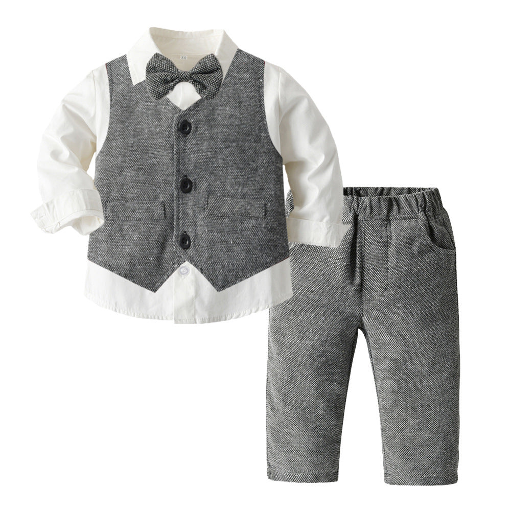 Boys Autumn Clothing Children's Suit Three-piece Set - Boys Summer & Party Dresses - Baby's World (view 10)