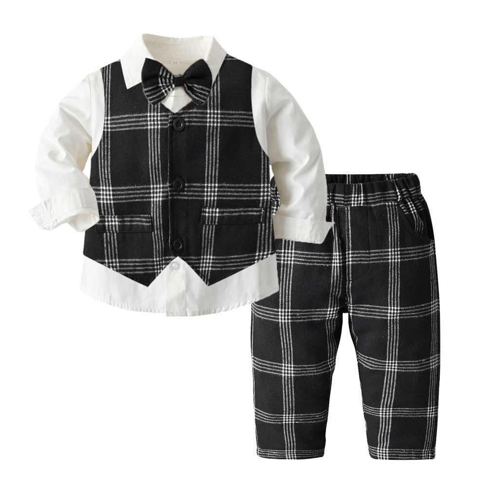 Boys Autumn Clothing Children's Suit Three-piece Set - Boys Summer & Party Dresses - Baby's World (view 16)
