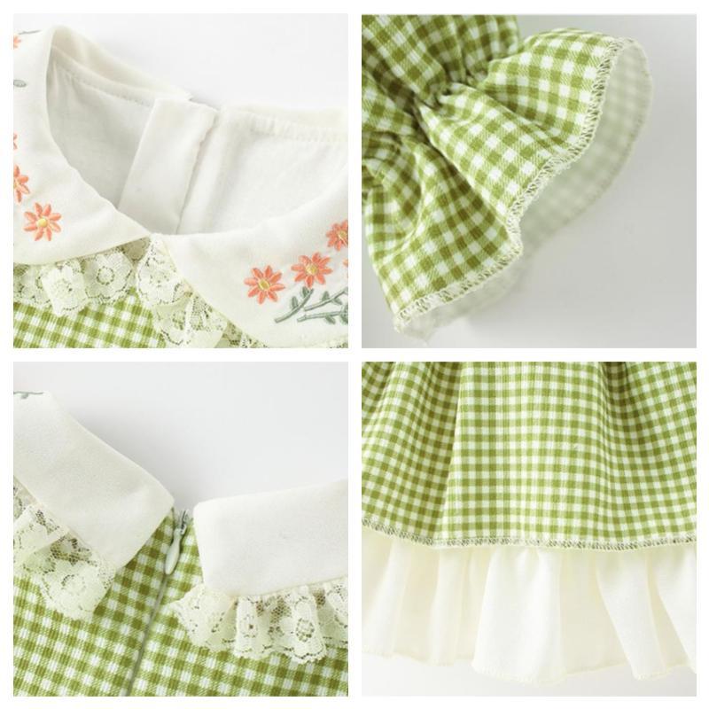 Girls Dress Casual Pastoral Style Children Long Sleeve Princess