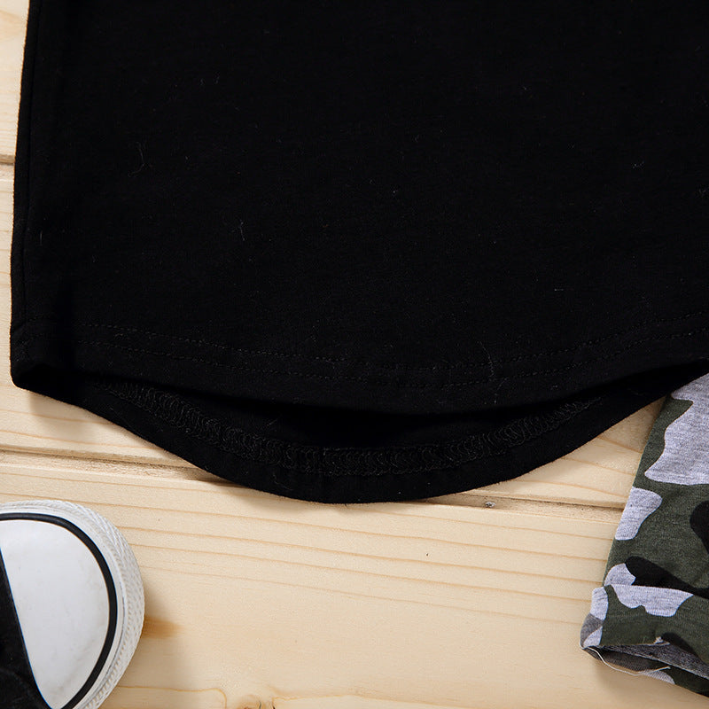 Black Camouflage Letters Pullover Boys' Suit - Boys Clothing - Baby's World (view 4)