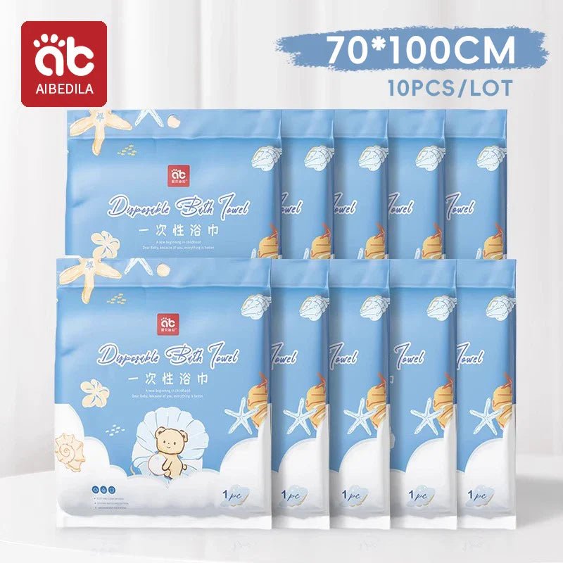 AIBEDILA Disposable Bath Towel Baby Bath Towel Skin-friendly Thick Bath Towel Face Travel Portable Face Towel Highly Absorbent - BaBy's World