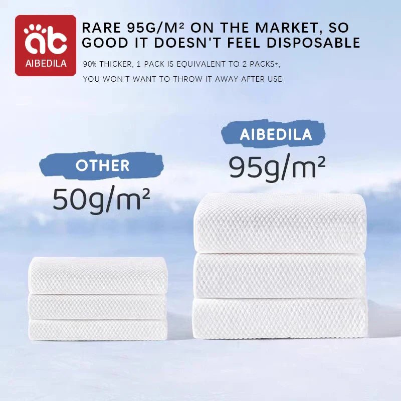 AIBEDILA Disposable Bath Towel Baby Bath Towel Skin-friendly Thick Bath Towel Face Travel Portable Face Towel Highly Absorbent - BaBy's World
