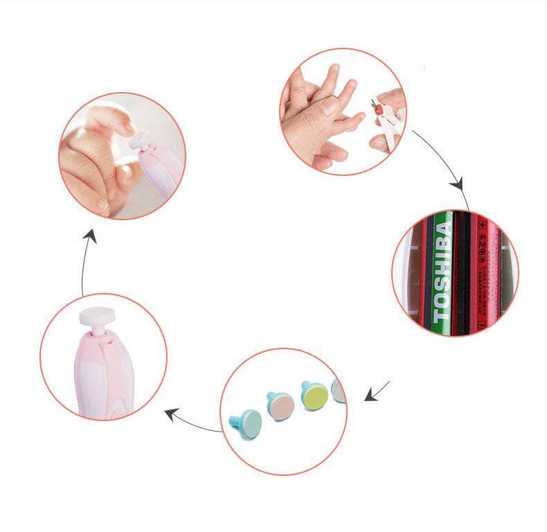 Anti-scratch Multifunctional Baby Electric Nail Polisher - BaBy's World