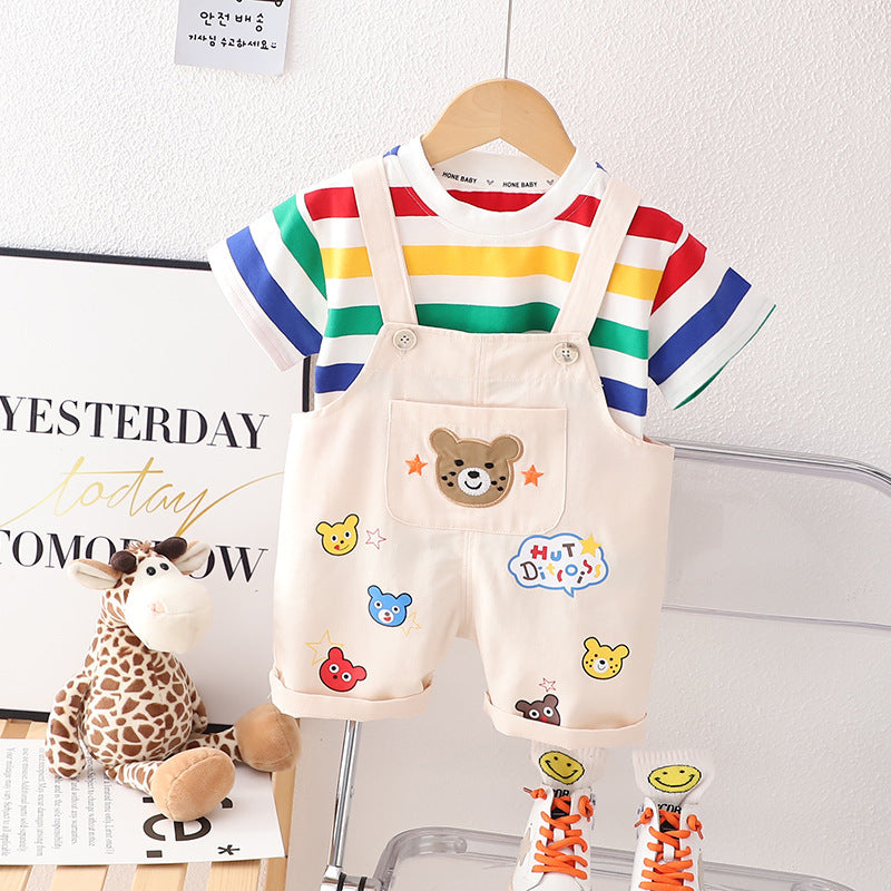 Boys Summer Casual - Boys' Summer Casual Suspender Trousers Short Sleeve Suit - Accessories - Baby's World (view 8)