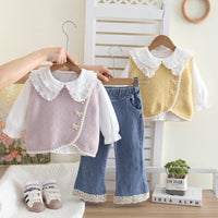Girls' Baby Children's Clothing Bow Suit