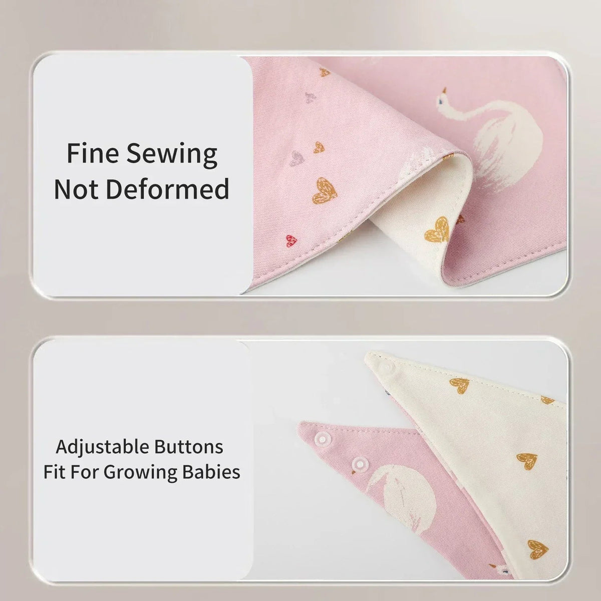 Baby Bib bib Bibs Skin-friendly Infant Soft Saliva Towel Triangular Type Kids Handkerchief 100% Cotton Double-sided Printed 3-8Y - BaBy's World