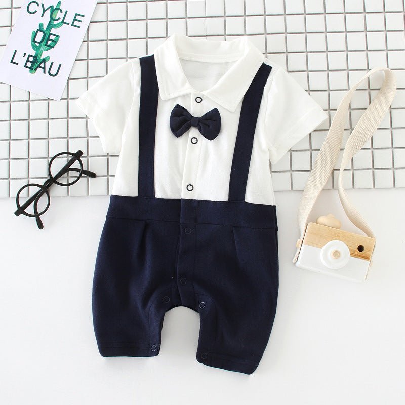 Baby bow gentleman climbing suit - Boys Clothing - Baby's World (view 5)