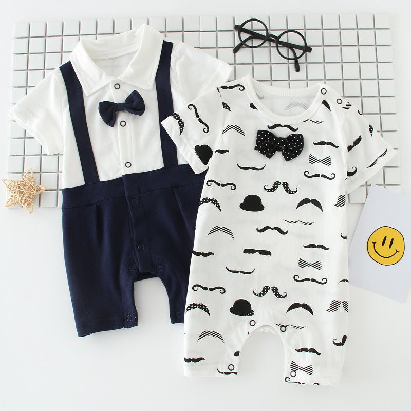 Baby bow gentleman climbing suit - Boys Clothing - Baby's World