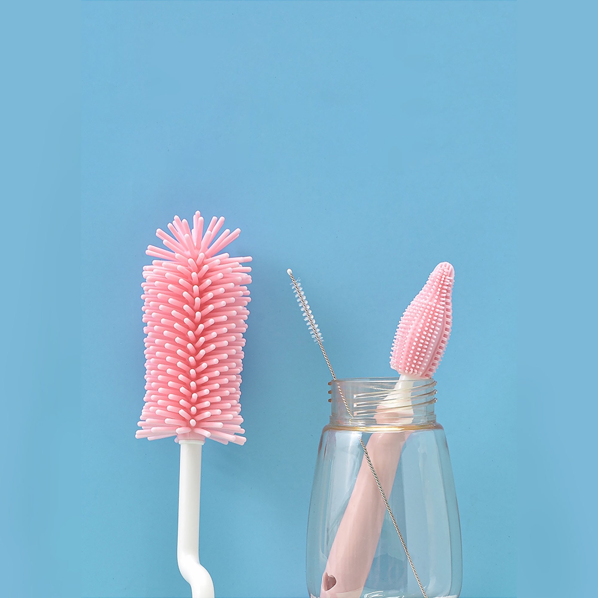 Baby Silicone Bottle Brush & Straw Cleaning Set Bangladesh - BaBy's World