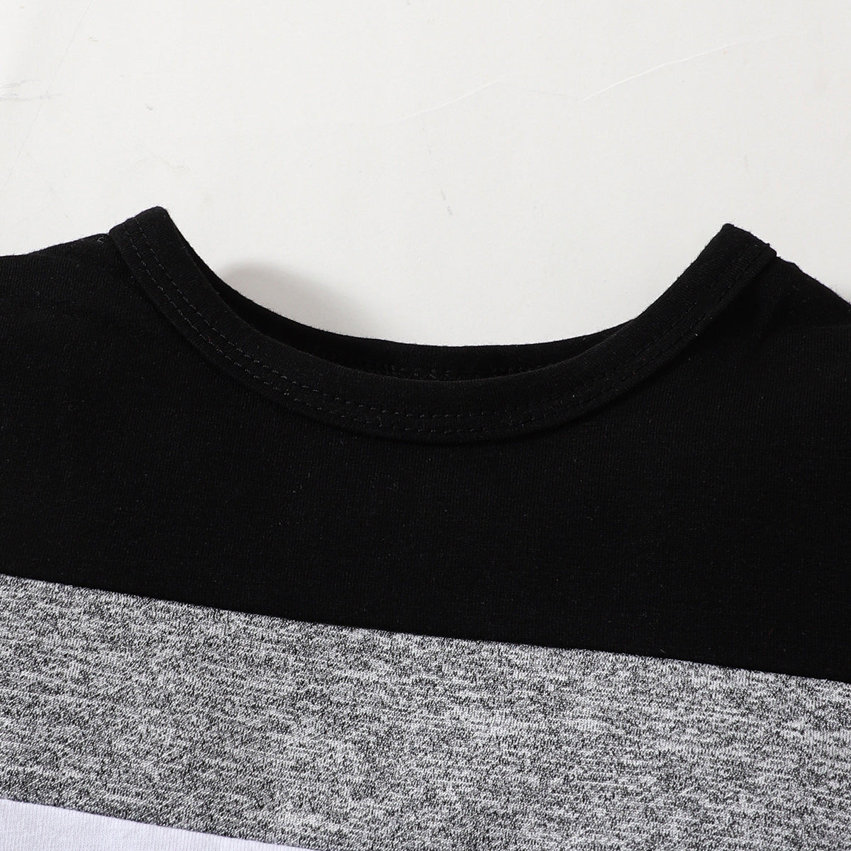 Boys New Suit - Boys' New Suit Color-block Crew Neck Short-sleeved Shirt Short Gray Children Suit - Boys Summer & Party
