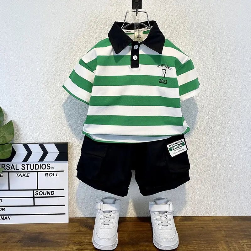 Boys Summer Outfit - Boys Summer Outfit T-Shirt and Jeans Korean Polo Fashion Casual Clothing Korean Reviews Top Toddler
