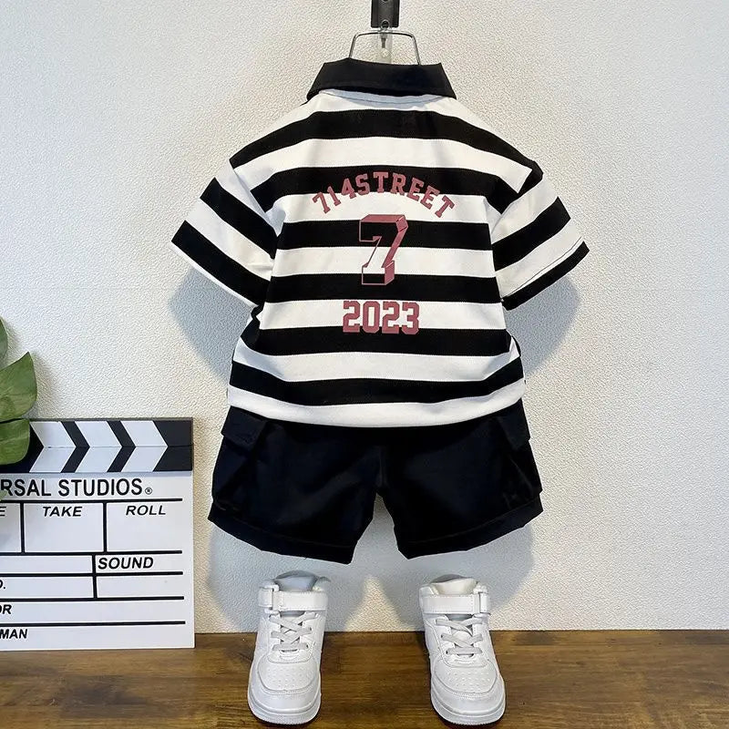 Boys Summer Outfit - Boys Summer Outfit T-Shirt and Jeans Korean Polo Fashion Casual Clothing Korean Reviews Top Toddler