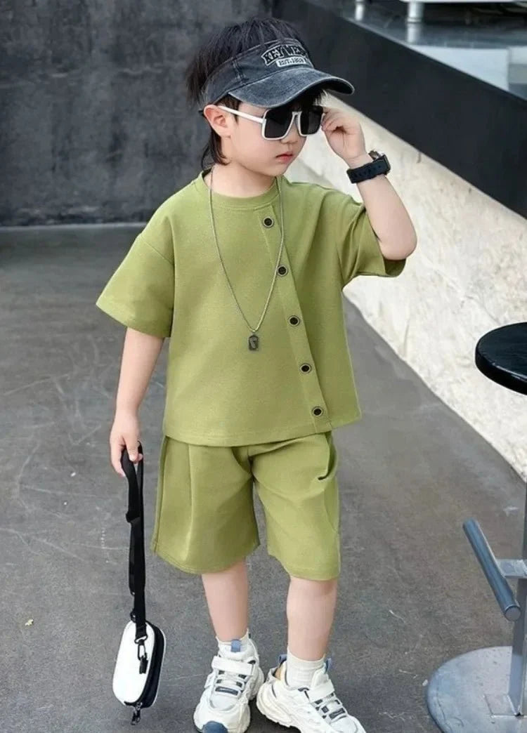 Boys Kids Set - Boys 7 Kids Set Boy's Suit Child Outfit Boys' Summer Shirts Fashion Children Casual Clothes 4 Clothing
