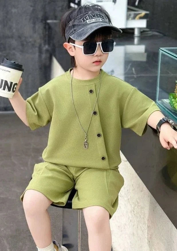 Boys Kids Set - Boys 7 Kids Set Boy's Suit Child Outfit Boys' Summer Shirts Fashion Children Casual Clothes 4 Clothing