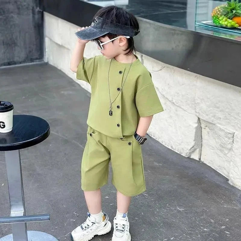 Boys Kids Set - Boys 7 Kids Set Boy's Suit Child Outfit Boys' Summer Shirts Fashion Children Casual Clothes 4 Clothing