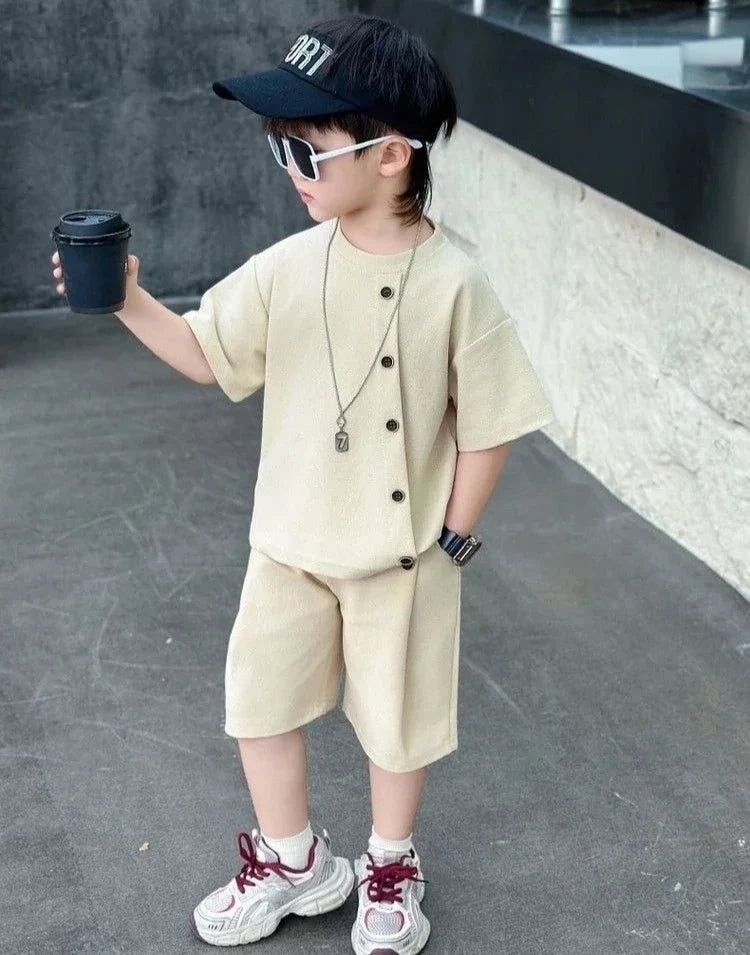 Boys Kids Set - Boys 7 Kids Set Boy's Suit Child Outfit Boys' Summer Shirts Fashion Children Casual Clothes 4 Clothing