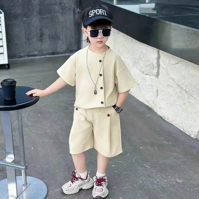 Boys Kids Set - Boys 7 Kids Set Boy's Suit Child Outfit Boys' Summer Shirts Fashion Children Casual Clothes 4 Clothing