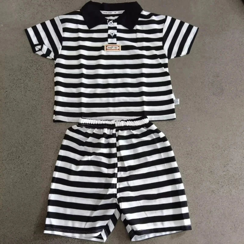 Boys Polo Shirts+Shorts Clothes Sets Summer Child Casual T-shirts Shorts 2pcs Sports Suit For Baby Tracksuits Kids Outfits