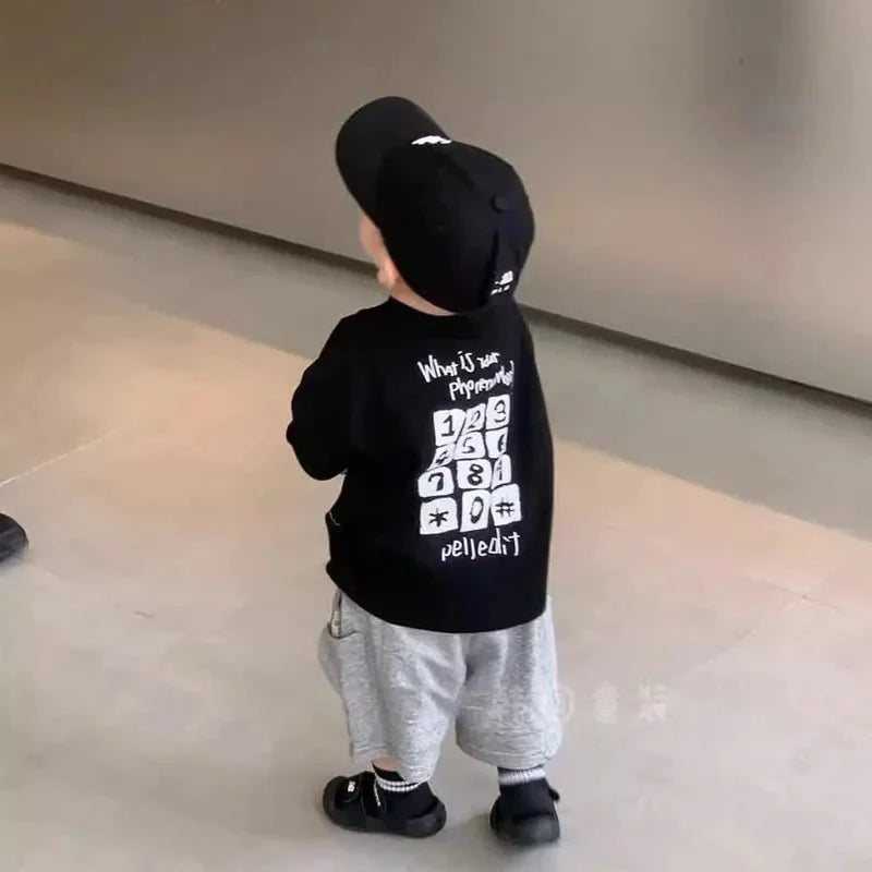 Boys Short Sleeved - Boys' Short Sleeved Pure Cotton Base Shirt Loose Breathable Handsome Letter Button Stylish - Boys