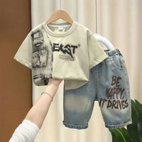 Boys Summer Clothing Set Letter Print Short | Baby's World Bangladesh