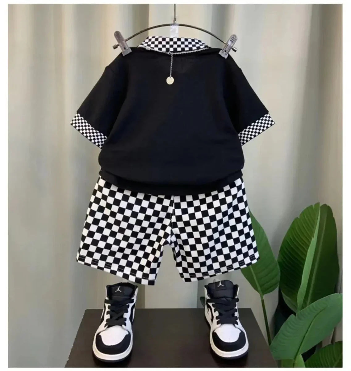 Boys Summer Polo Shirt Set New Children's Fashionable Short sleeved Boys and Babies Summer Clothing Two Piece Set Kids