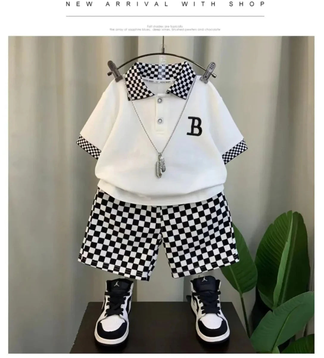 Boys Summer Polo Shirt Set New Children's Fashionable Short sleeved Boys and Babies Summer Clothing Two Piece Set Kids