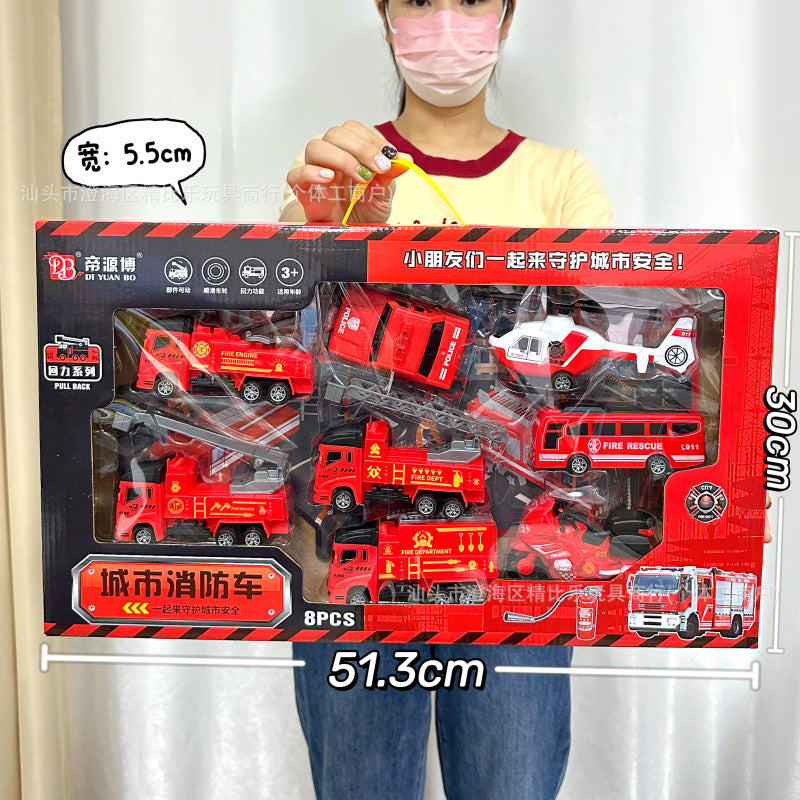 Wholesale Construction Vehicles, Fire Truck Models, Inertia Pull-Back Car Sets, Engineering Toy Cars, Boys' Toys, Street…