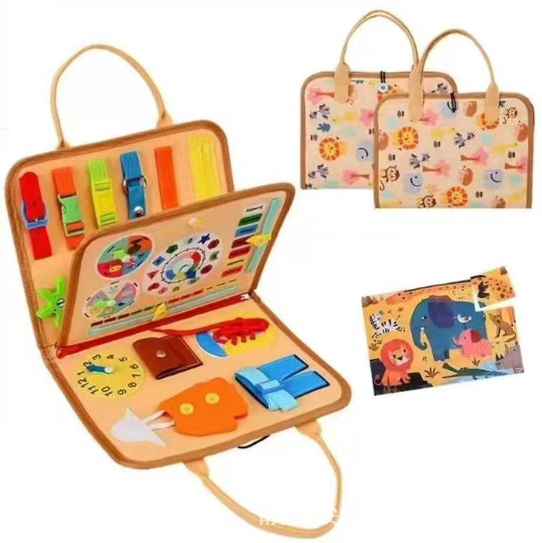 New Hot Cross-border Baby Early Education Schoolbag Felt Busy Board Educational Toys Children Felt Learning Board - Style…
