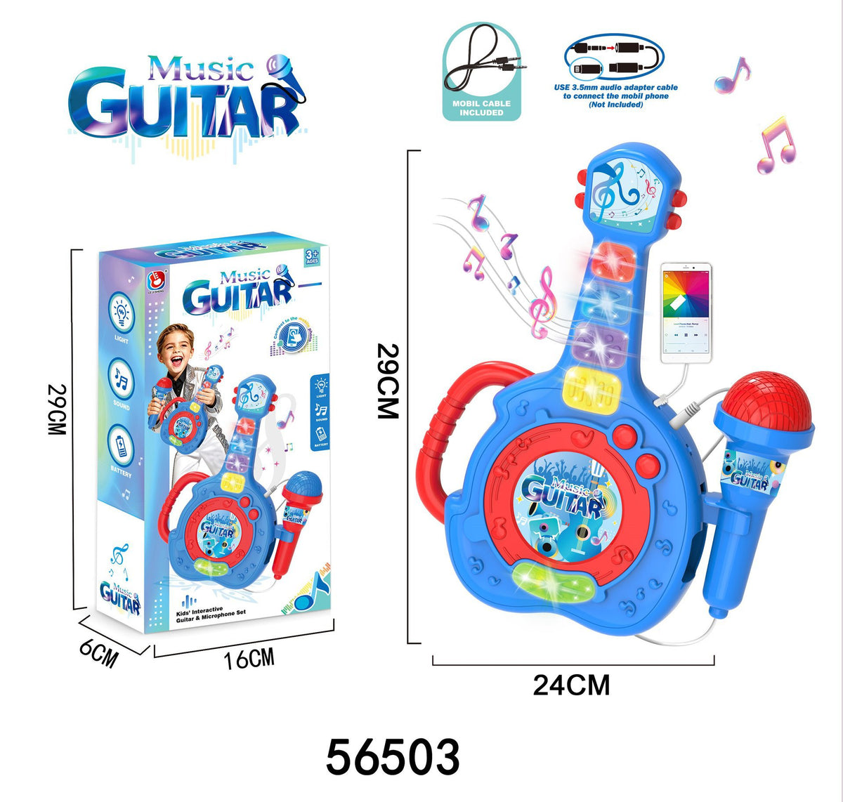 Amazon foreign trade children's microphone toys cool 5 lights boys and girls microphone play songs toys wholesale - 56503…