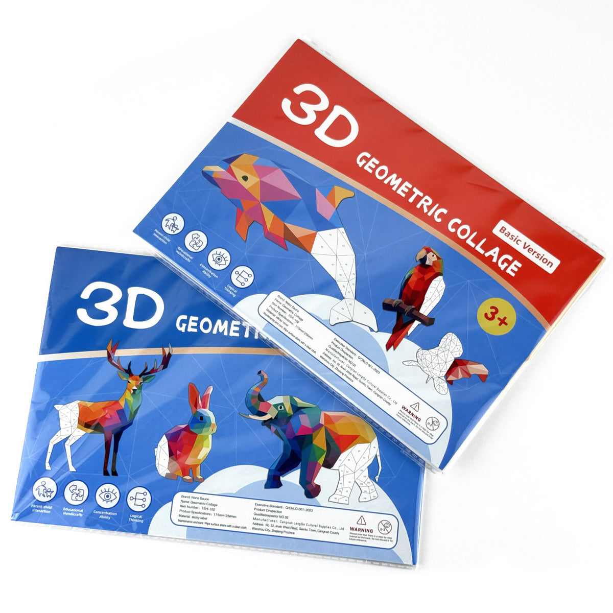 Cross-Border 3D Geometric Collage Kidsren's Educational Toys DIY Stickers Early Education Concentration Manual Training…