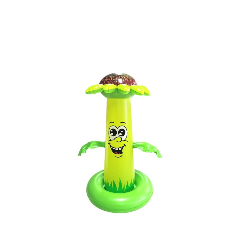 Factory Customized Pvc Inflatable Outdoor Lawn Sunflower Sunflower Spray Pad Kidsren's Water Sprinkler Toy - image 5