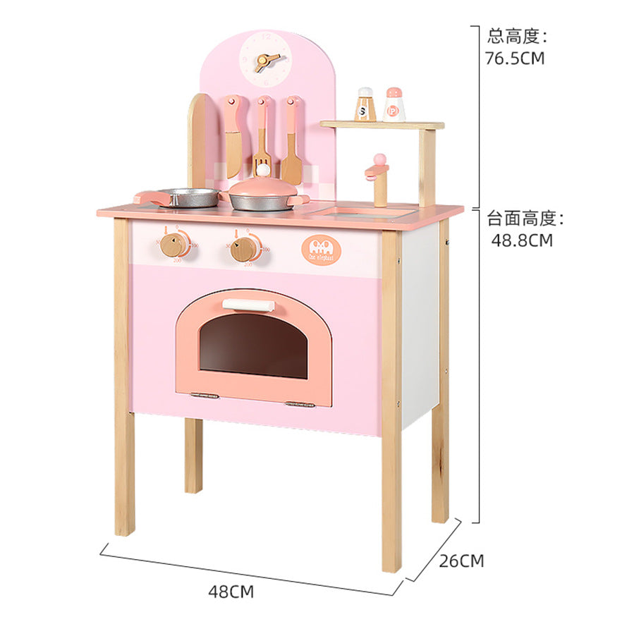 Danish Children's Pretend Play Kitchen Cooking Toy Set with Realistic Sound and Light, Refrigerator, and Wooden Stove…