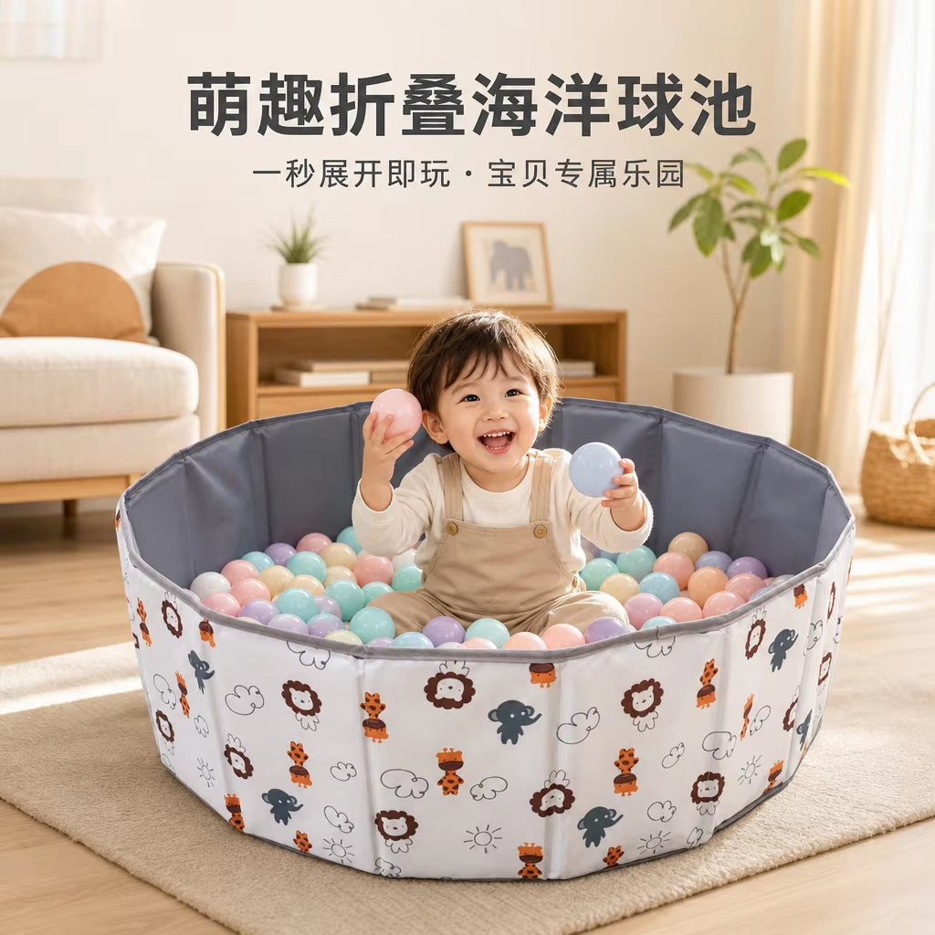 Original factory children's foldable ball pit, non-inflatable ball pit, indoor play fence, portable storage toy