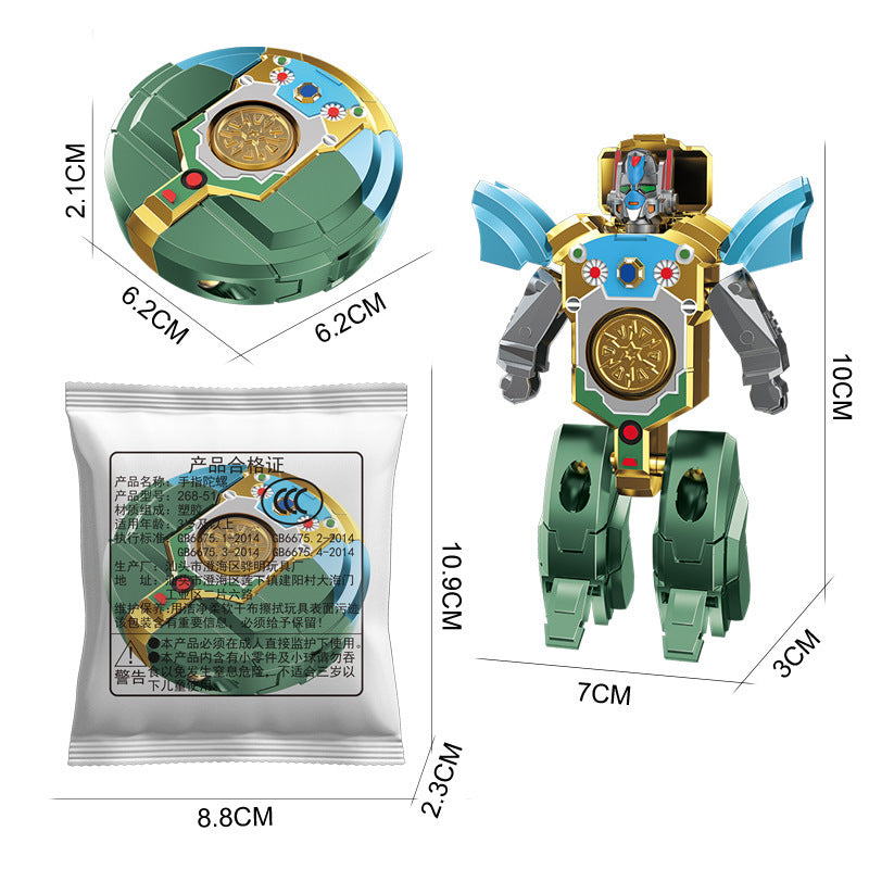 Genuine Transforming Robot Fidget Spinner Children's Toy Rotating Stress-Relief Mechanical Finger Spinner Small Toy…