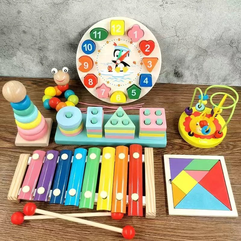 Early Education Educational Toys for Children, Wooden Baby Music Toys, Orff Musical Instruments, Wooden Instrument Set…
