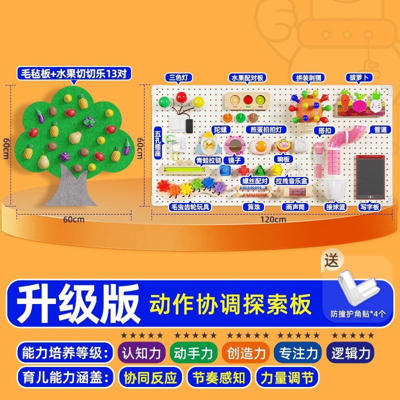 Fruit Cutting Fun Felt Board Busy Board Baby Montessori Early Education Educational Toy Board Fruit Picking Fun Learning…
