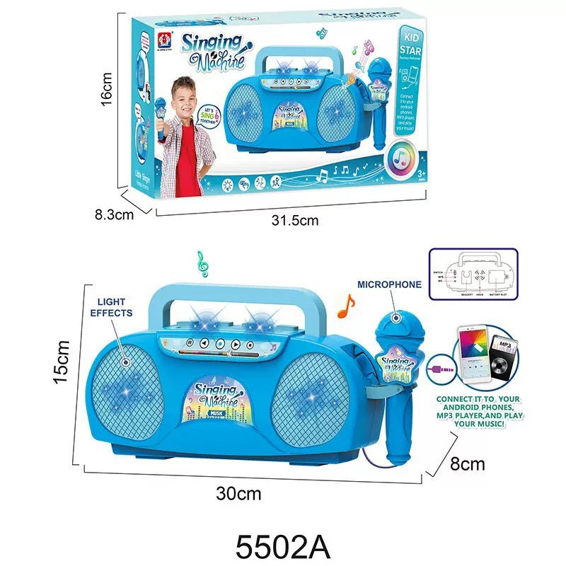 Amazon foreign trade children's microphone toys cool 5 lights boys and girls microphone play songs toys wholesale - 5502A