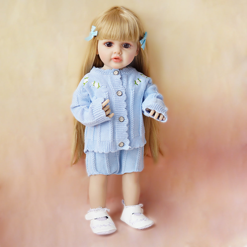 Cross-Border New Product 22inch Dudu Realistic Reborn Doll Pretend Play Girl Toy Gift Realistic Doll Toy - Dudu baby girl 5…