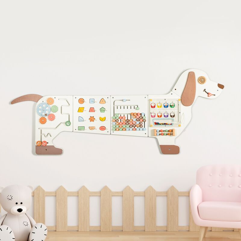 Early Childhood Education Enlightenment Animal Wall Game Decorative Pendant Wall Cardboard Parent-Child Interactive Wooden…