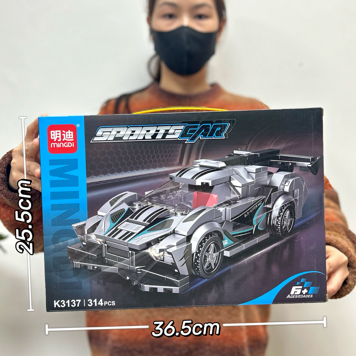 Educational Toys, Small Particle Building Blocks, Racing Car, High-Difficulty Assembly Building Block Toys, Large Gift Box…
