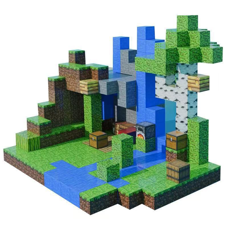 My World Game Surrounding Magnetic Square Mold Magnet Building Blocks Puzzle Square Building Blocks Gift Toys Wholesale…