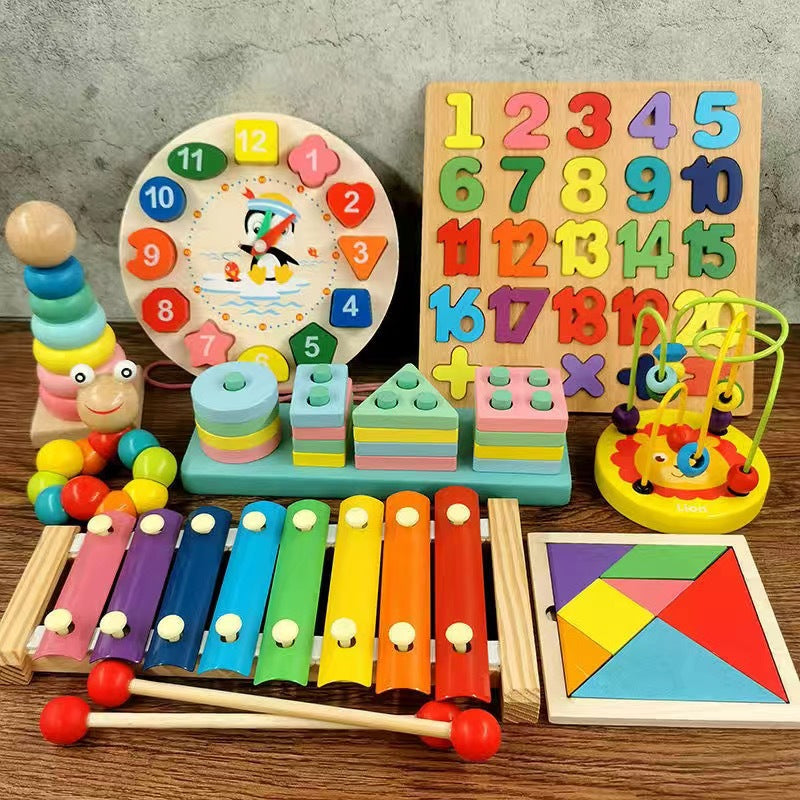 Early Education Educational Toys for Children, Wooden Baby Music Toys, Orff Musical Instruments, Wooden Instrument Set…
